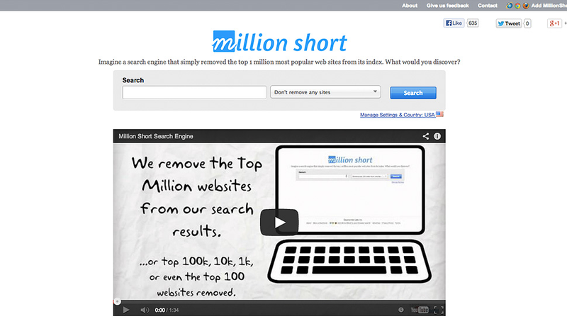 Illustration for article titled What Searches Look Like With the Top Million Sites Removed